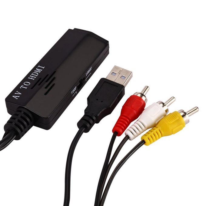 1 Piece Video Converter AV To HDMI Scaler Adapter USB Long Line