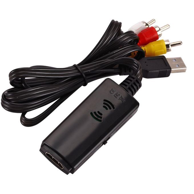 1 Piece Video Converter AV To HDMI Scaler Adapter USB Long Line