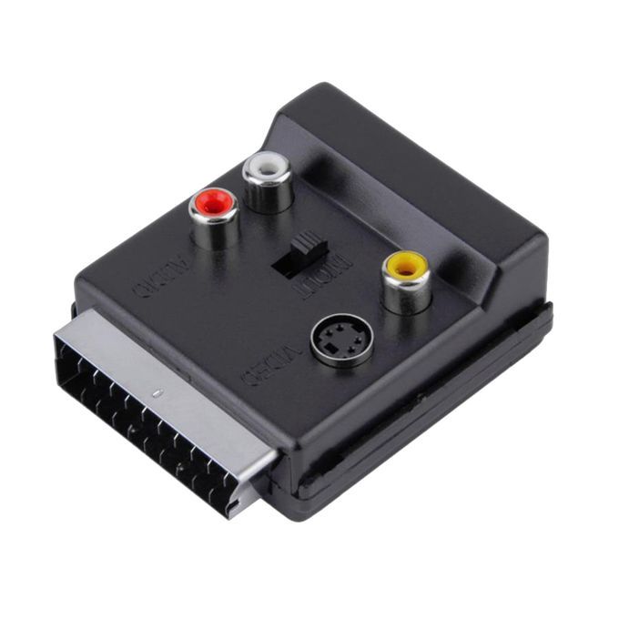 RGB Scart Male To 3 RCA Female S-Video AV Adapter Converter