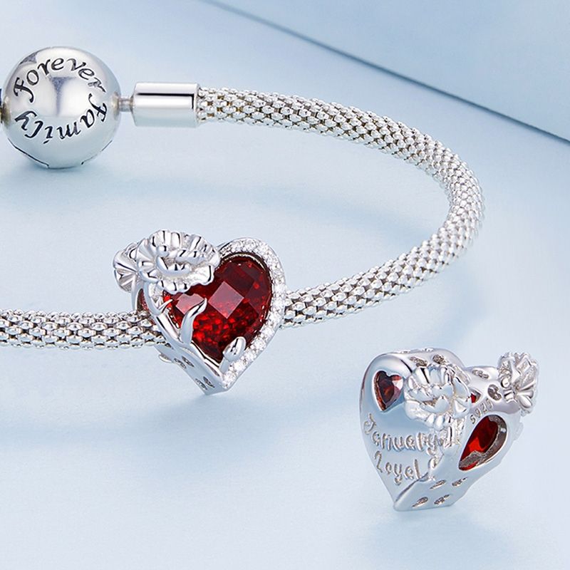 BSC660 Month Birth Stone Bracelet Beads Accessories January