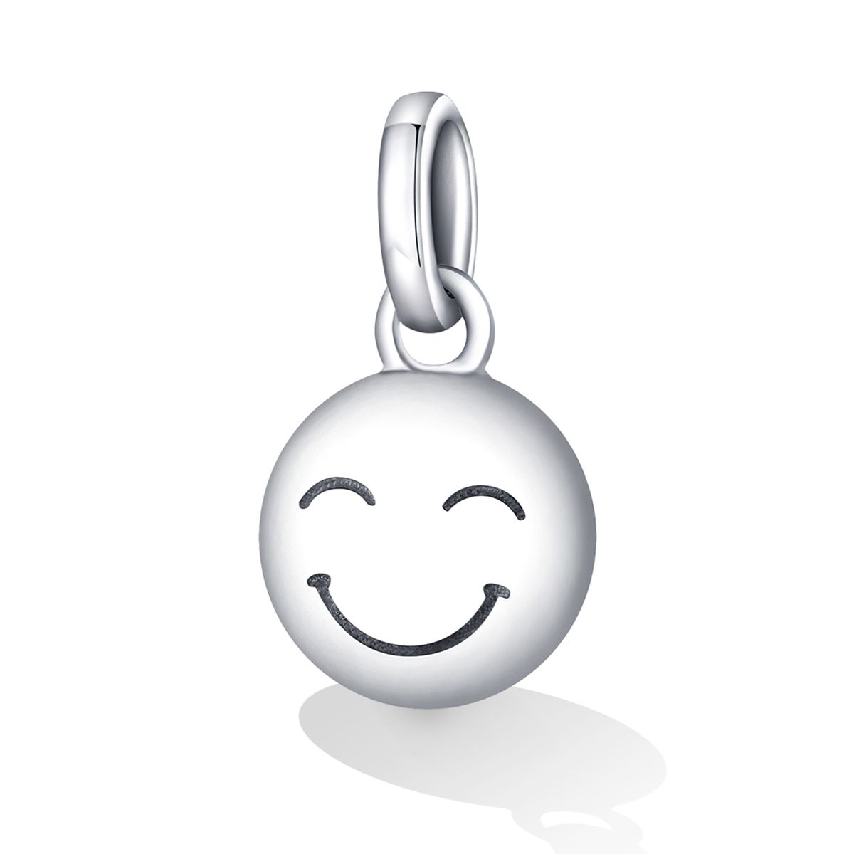 S925 Sterling Silver Smiley Pendant