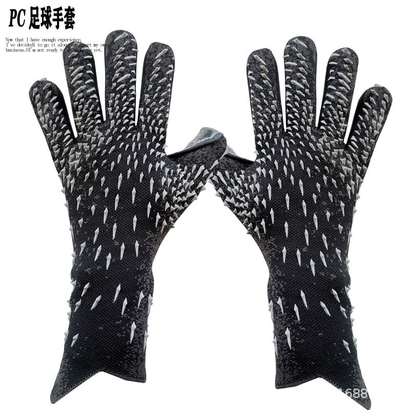 Goalkeeper Gloves Professional Sports Equipment Fire Non-slip Training Men's Wear-resistant Children's Footbaloalkeeper-Black