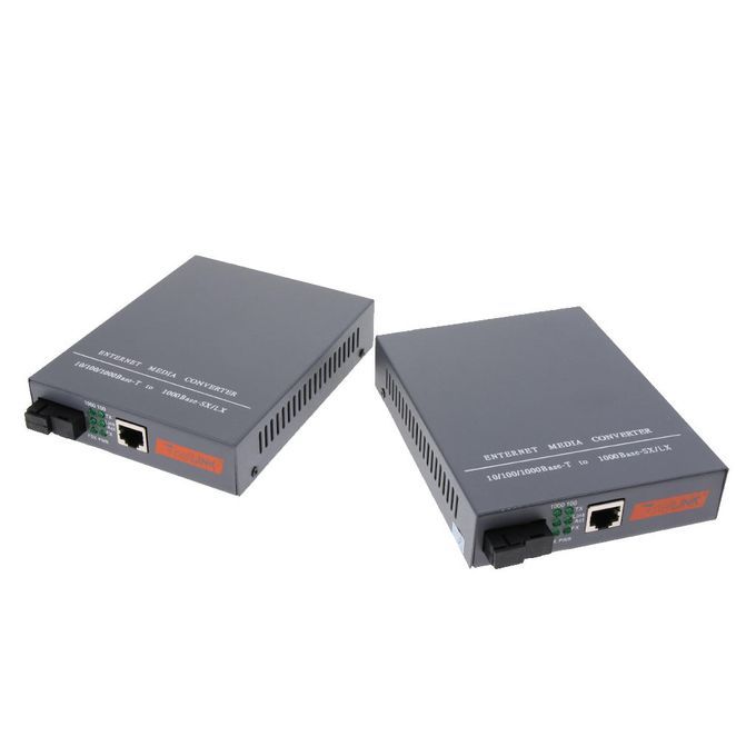 2x 1000M Built-in Ethernet Converter Fiber Optical , Single