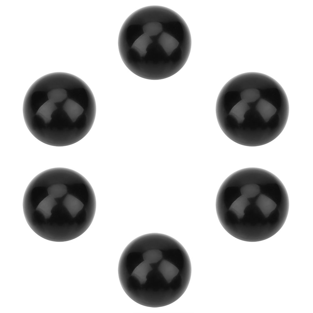 6Pcs Black M12 Threaded 40mm Diameter Round Handle Ball