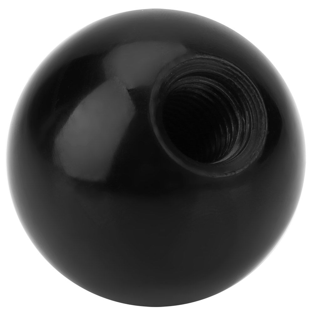 6Pcs Black M12 Threaded 40mm Diameter Round Handle Ball