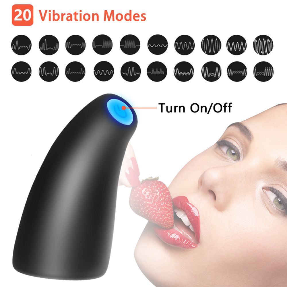 Silicone Vibrator 20 Vibration Modes Delay Ejaculation Glans