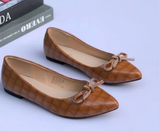 Women Flat Shoe Ladies Office Shoe-brown