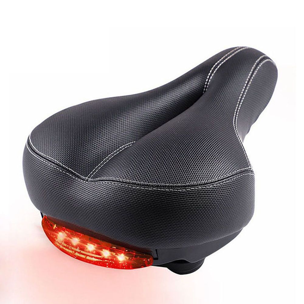 Bike Seat With Taillight Bicycle Saddle Dual Shock Absorbing