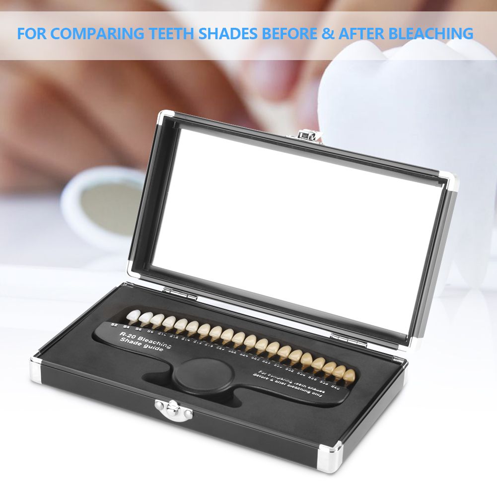 20 Colors Teeth Whitening Dental Shade Guide Bleaching