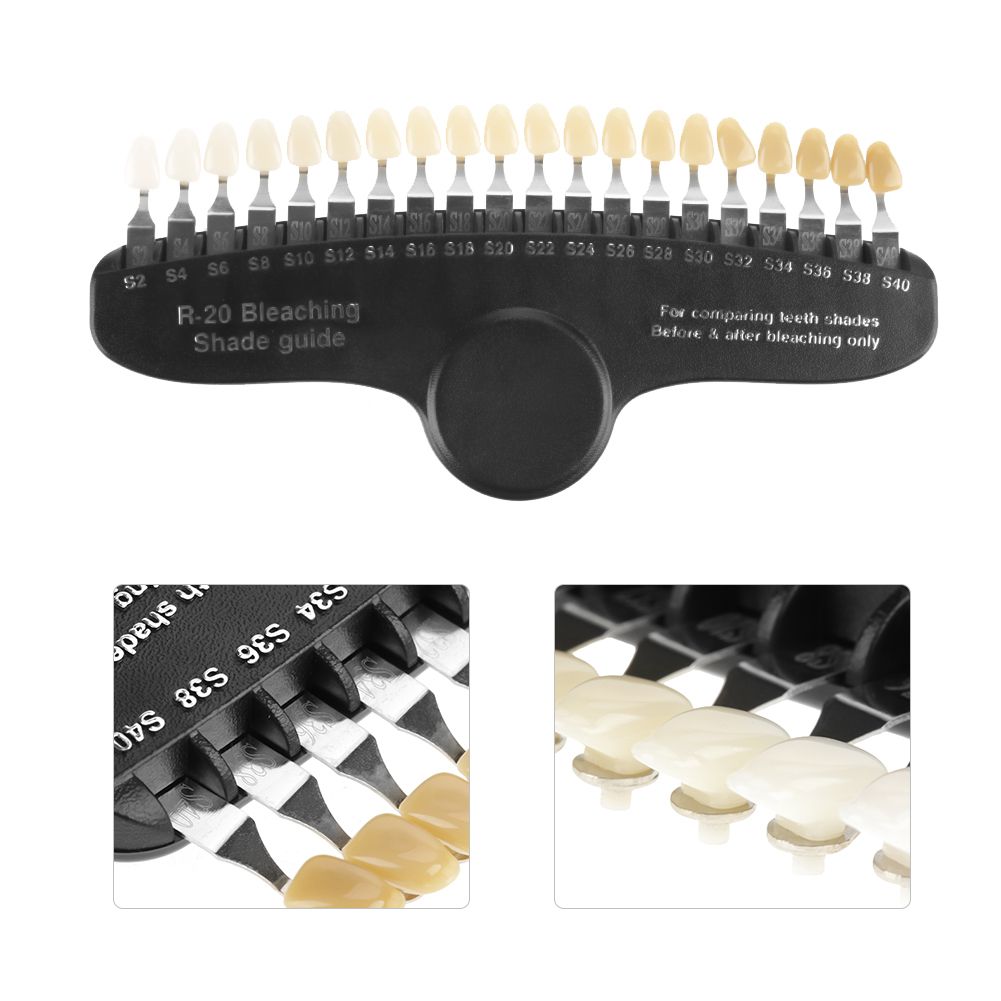 20 Colors Teeth Whitening Dental Shade Guide Bleaching