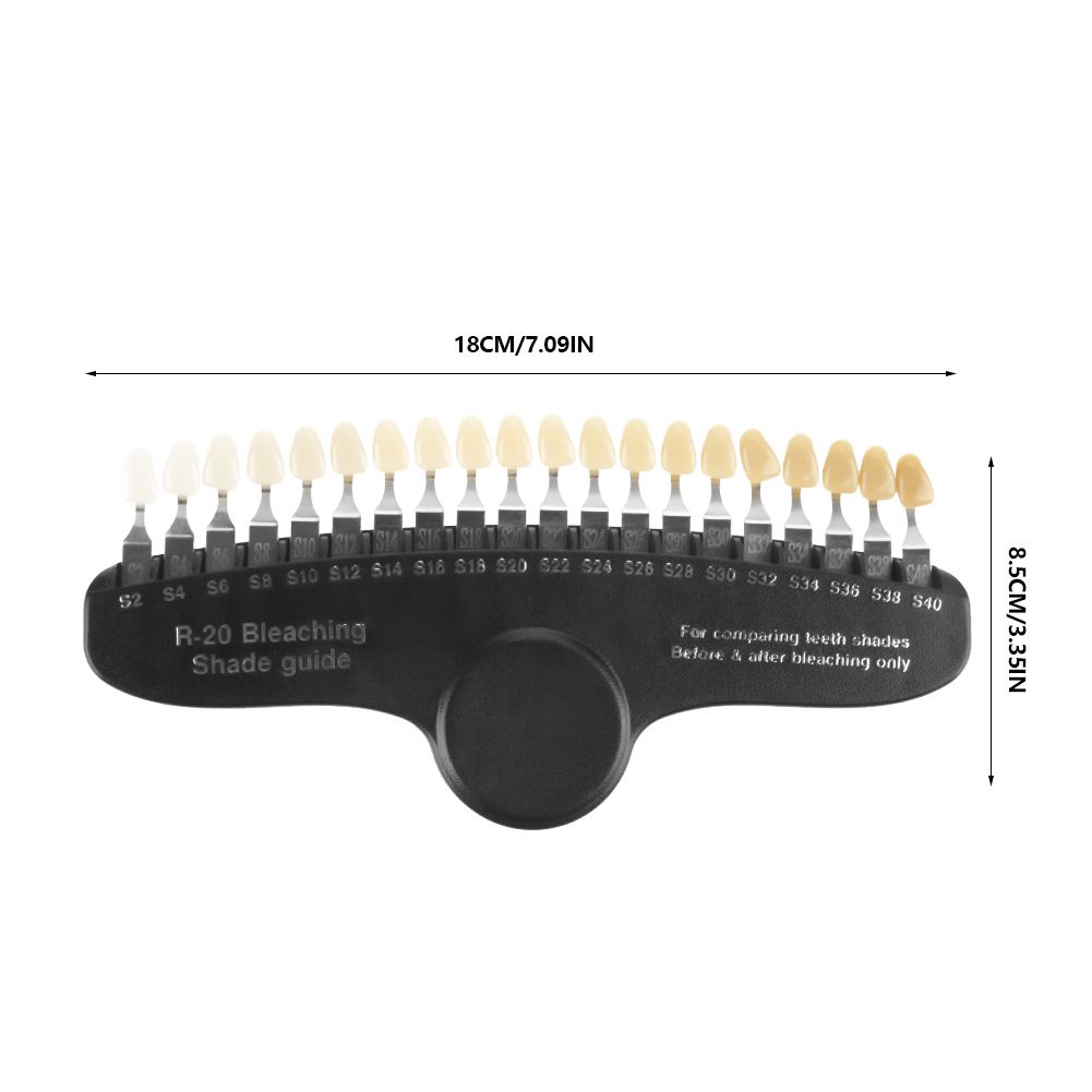 20 Colors Teeth Whitening Dental Shade Guide Bleaching