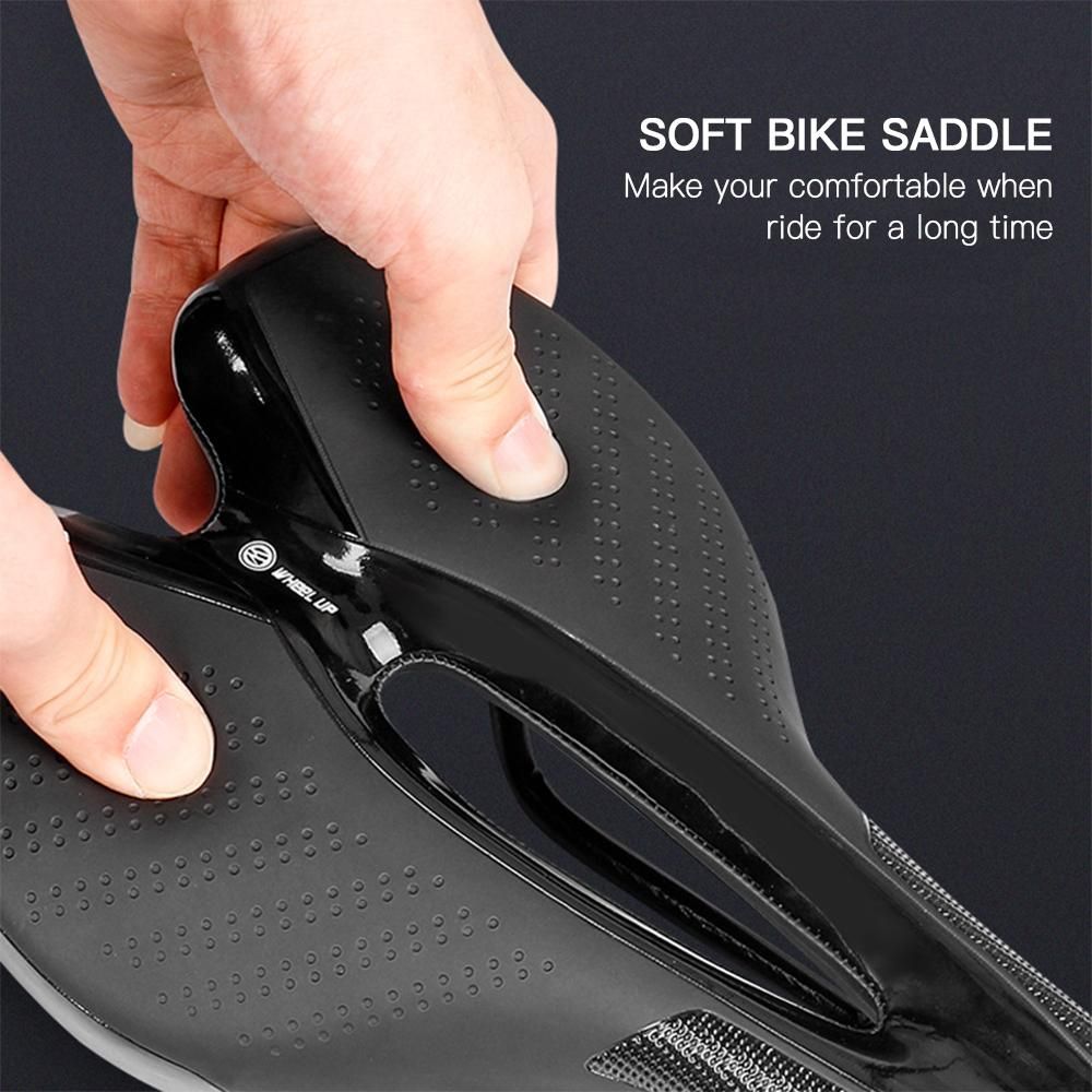Bike Saddle Bicycle Soft Saddle with USB Charging Warning Taillight Breathable Seat Cushion for Mountain Bike Road Bike