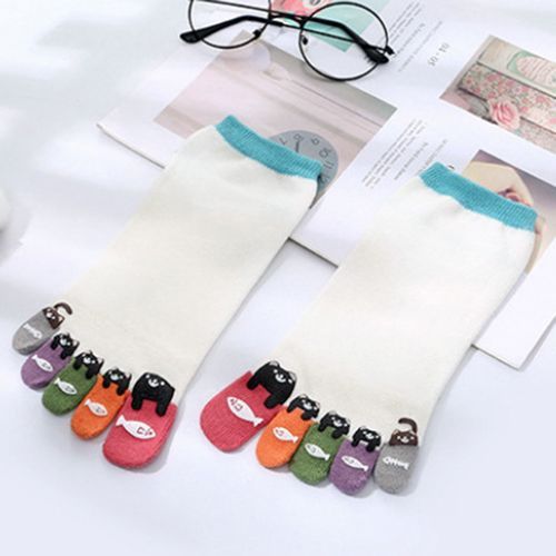 1 Pair Five Toe Socks Thin Cotton Socks Yoga Fitness Socks 2