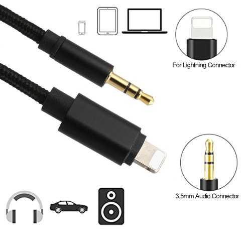Lightning To 3.5 Aux  Audio Adapter Cable
