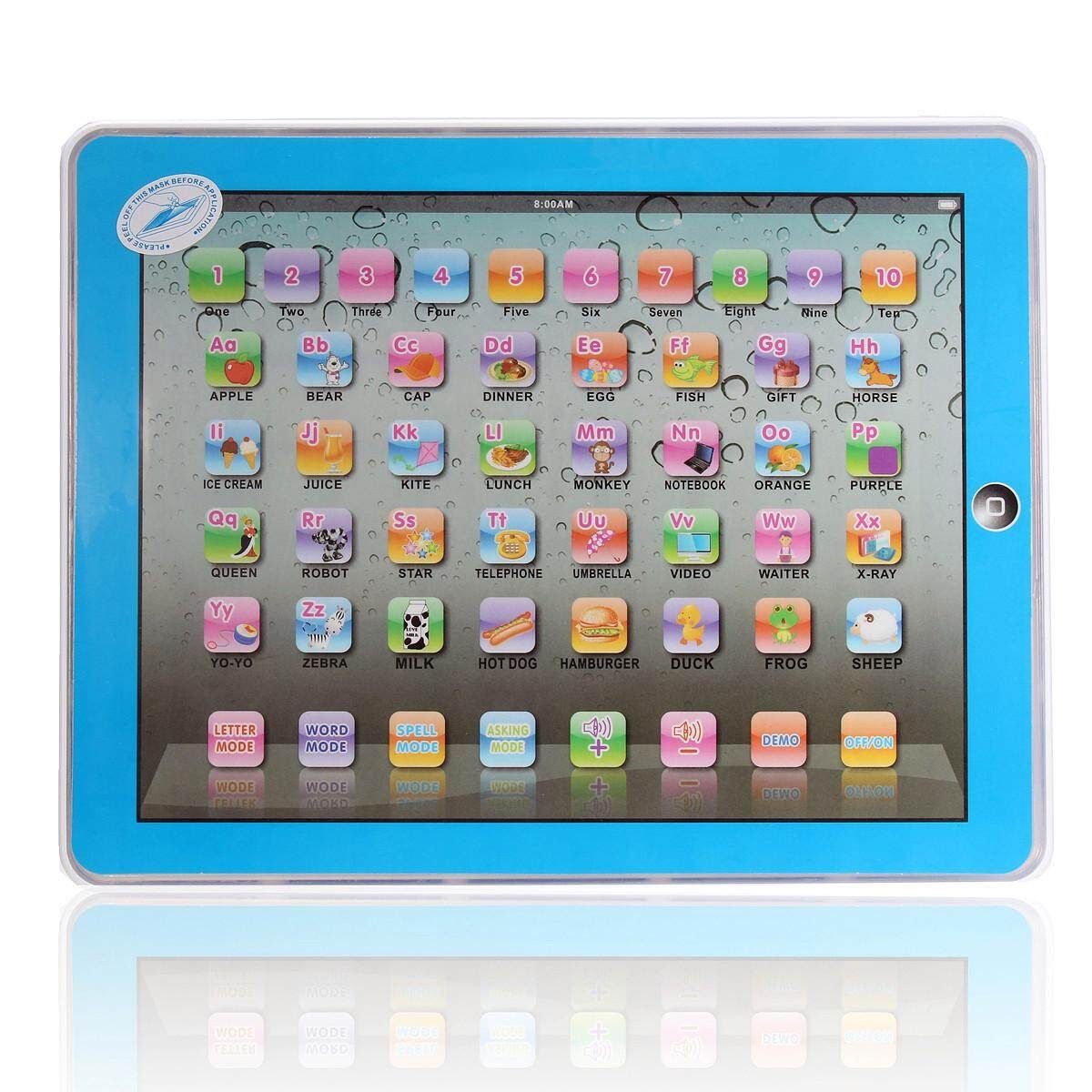 2 X English Learning Touch Tablet Educational Toy For Children Blue