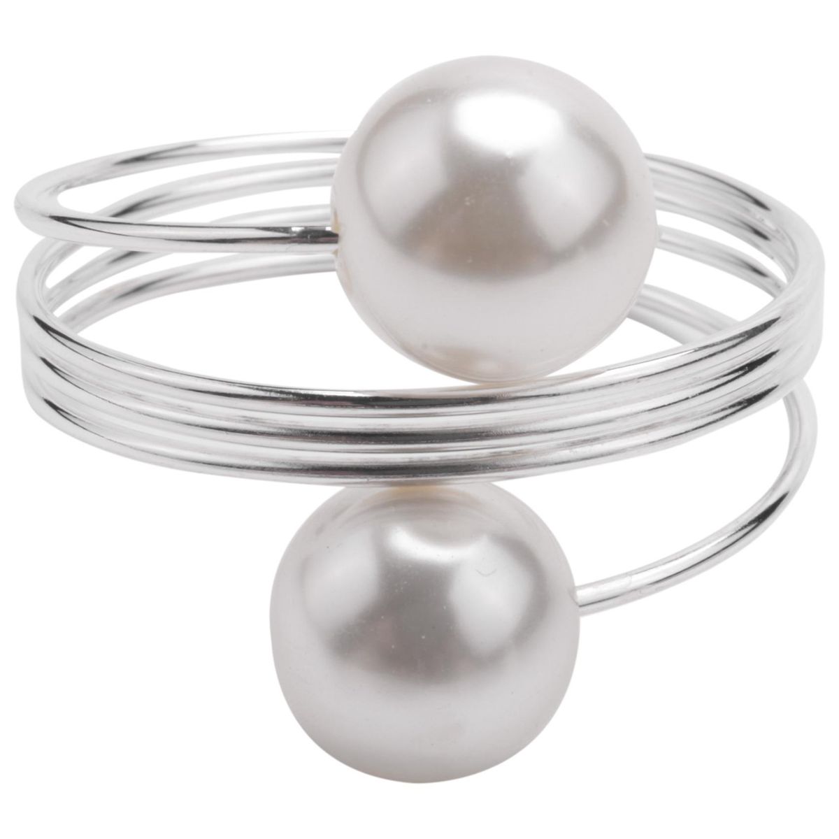 12 Pcs Pearl Napkin Buckle Hoop Napkin Rings Circle