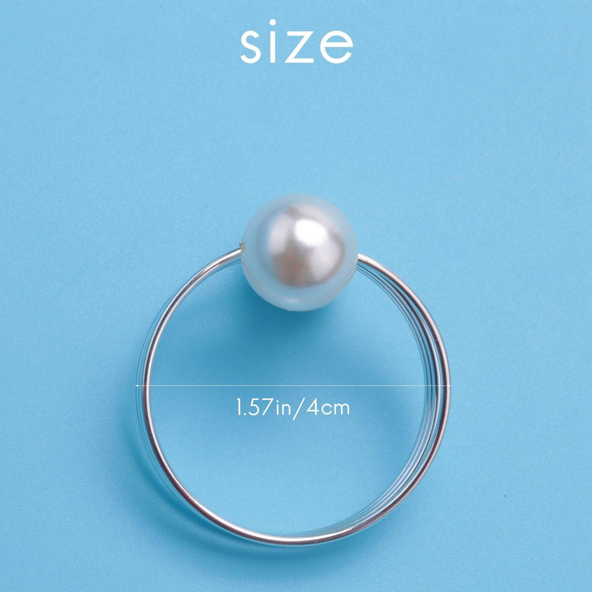 12 Pcs Pearl Napkin Buckle Hoop Napkin Rings Circle