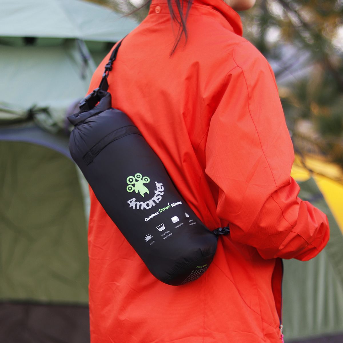 Portable Extra Puffy Lightweight Warm Down Camping Blanket