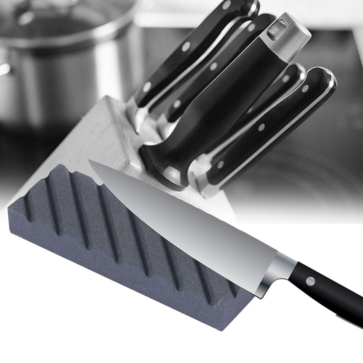 Black Silicon Carbide 320# Grooved Stone Flattening Stone