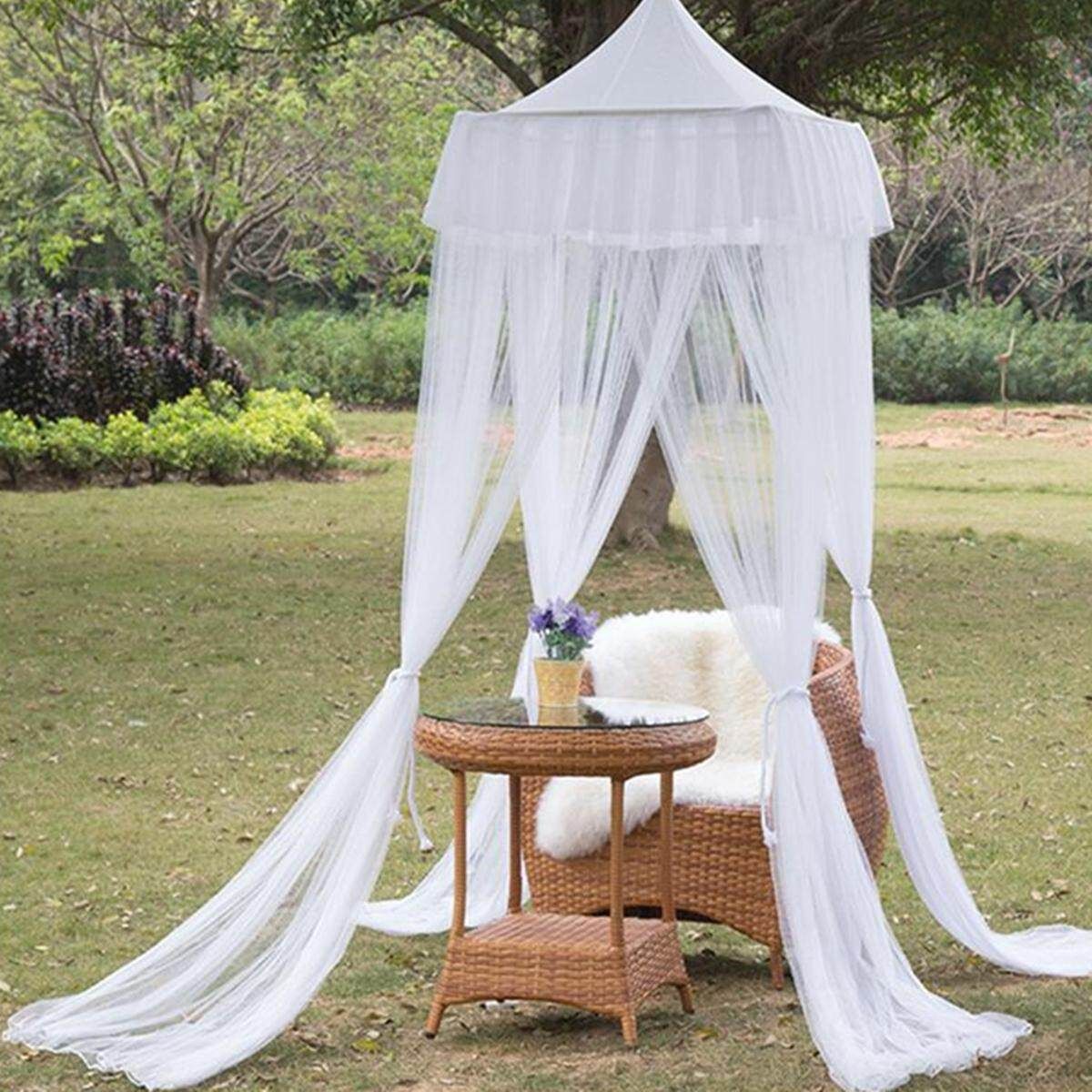 Outdoors Bali Mosquito Net Netting Mesh Bed Canopy Bedroom Curtains 4 Openings
