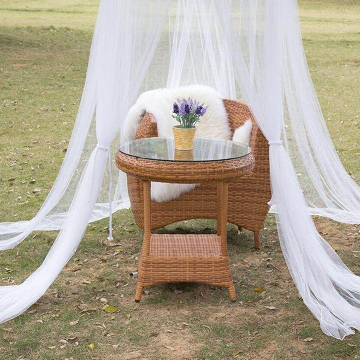 Outdoors Bali Mosquito Net Netting Mesh Bed Canopy Bedroom Curtains 4 Openings