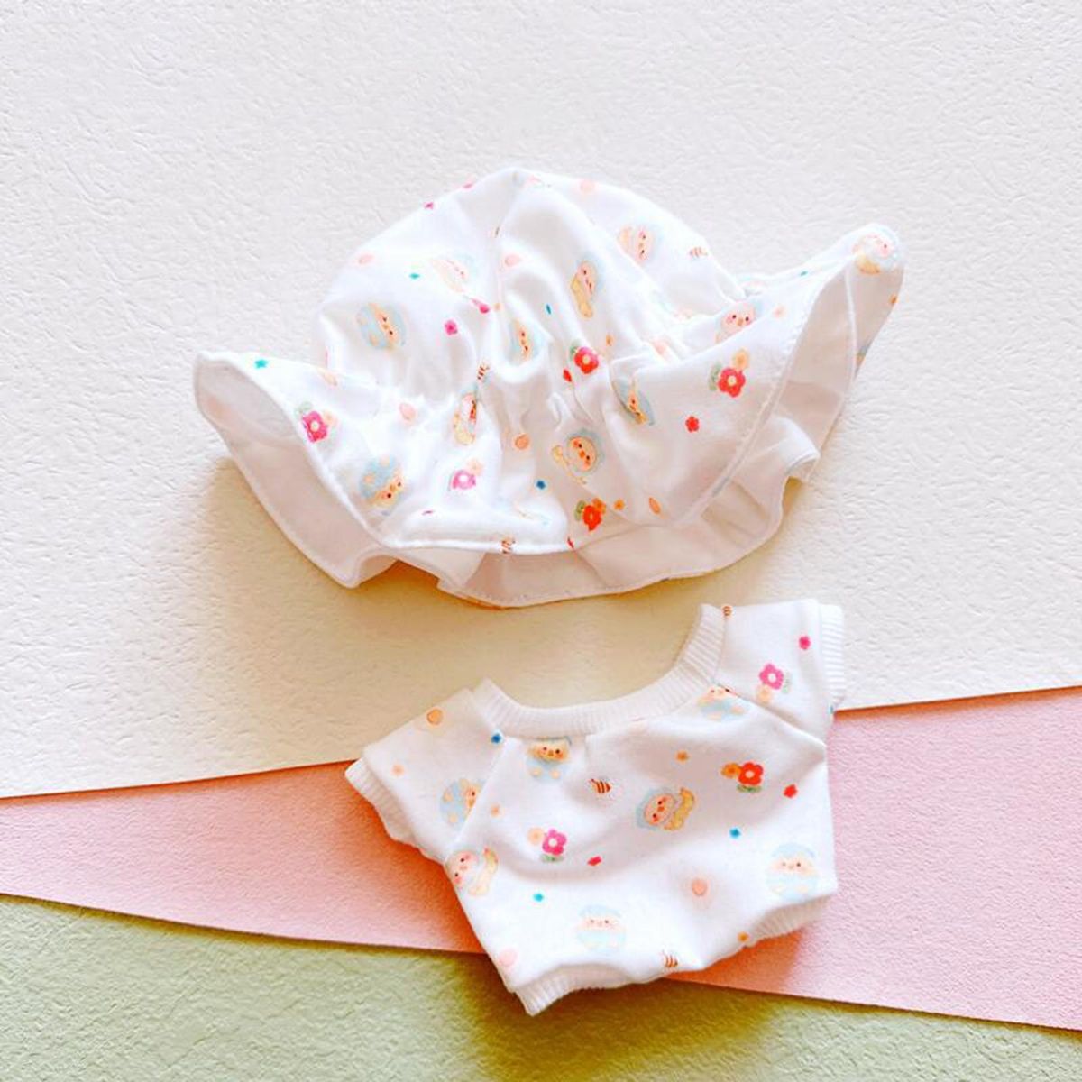 1 Set Doll Jumpsuit Dot Printed Bodysuit 20cm Cotton Doll Clothing Blue