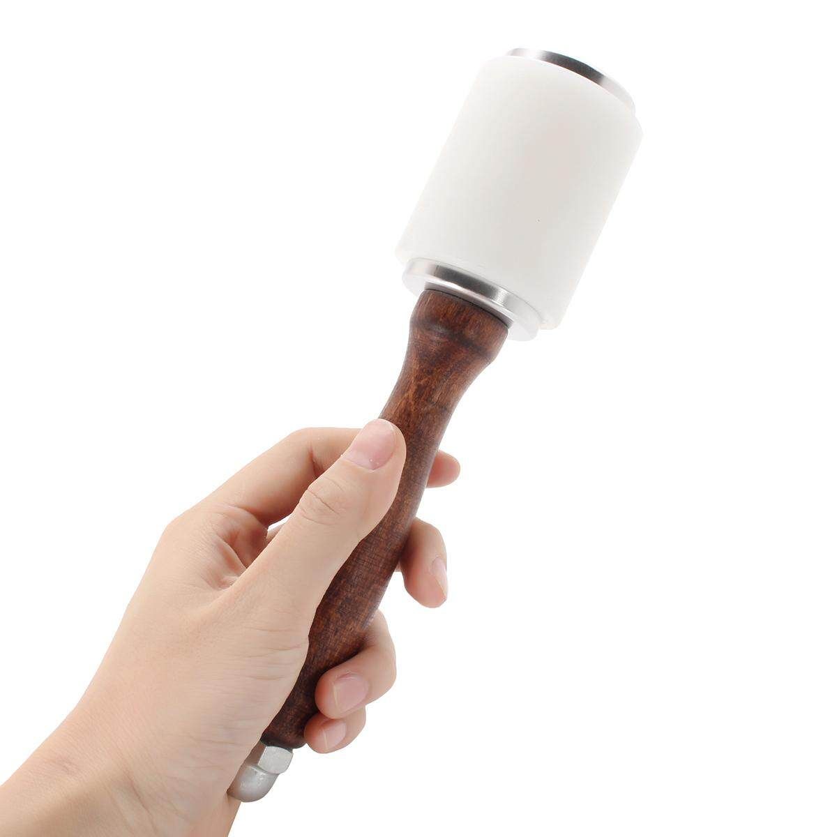 Wooden Handle Leather Nylon Carving Hammer Calico Carving Tool DIY Handle Craft Workshop Tool
