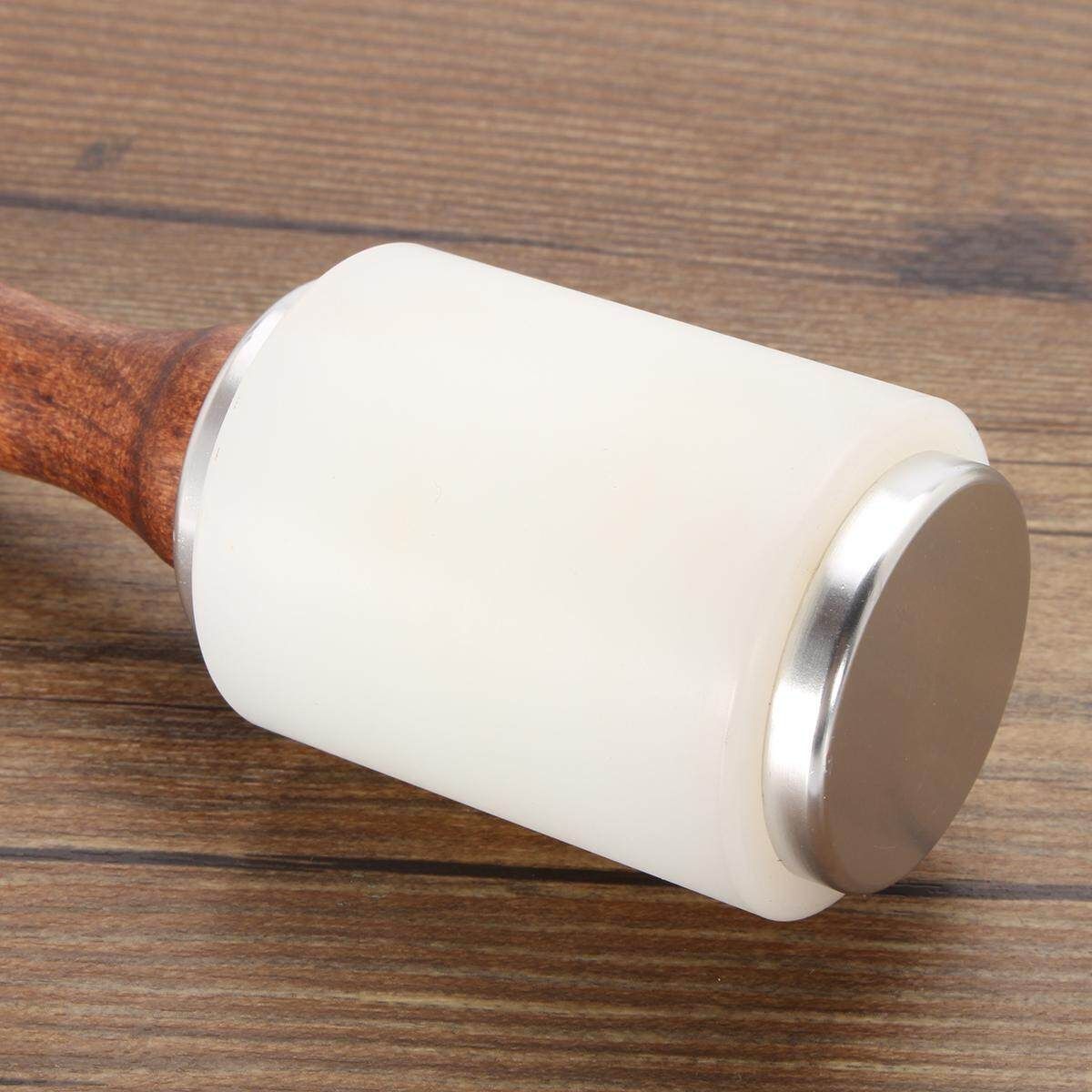 Wooden Handle Leather Nylon Carving Hammer Calico Carving Tool DIY Handle Craft Workshop Tool