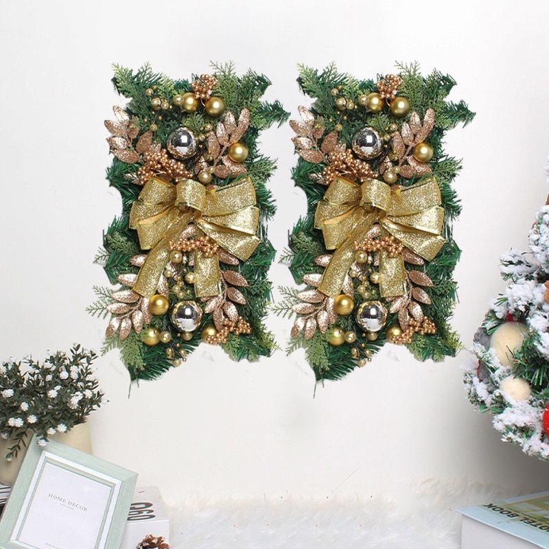 Christmas Wreath Rattan Garland With Light Christmas Decor Garland Wreath Decor Xmas Gifts Christmas Ornament Navidad New Y HGA008533-C-2PC