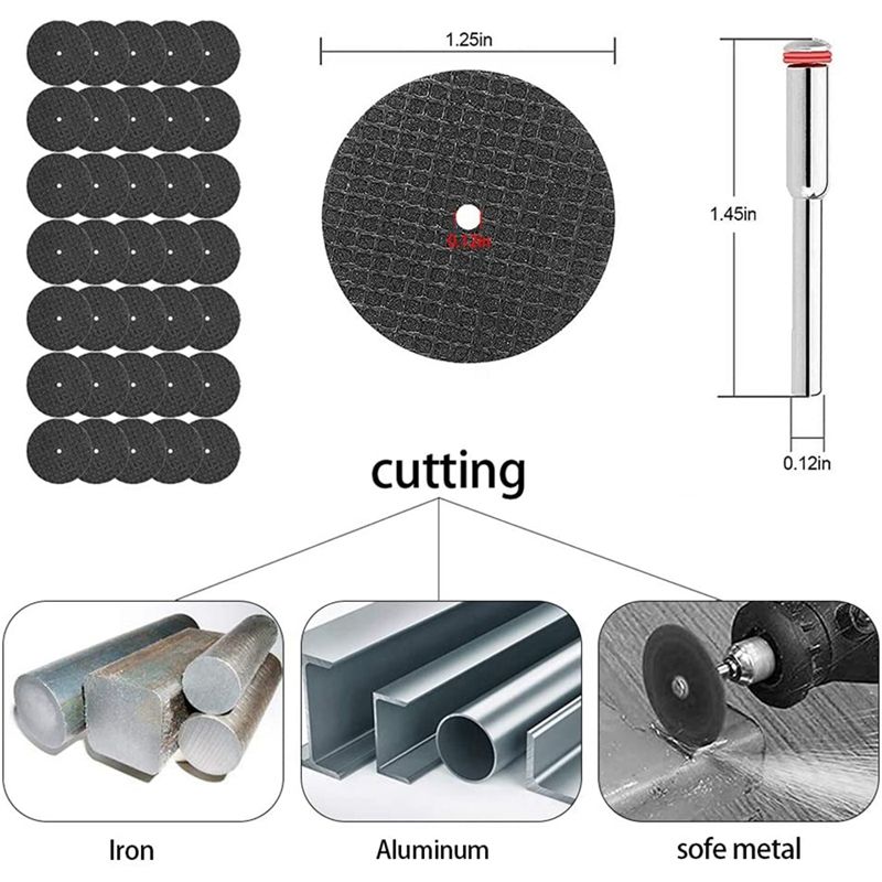 Rotary Cutting Wheels Tool Kit Mini Hss Saw Drill Chucks