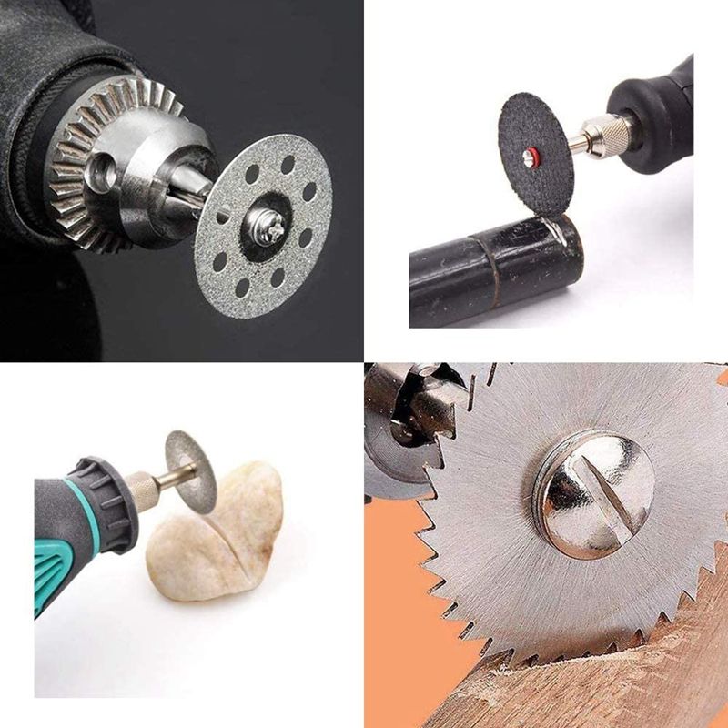 Rotary Cutting Wheels Tool Kit Mini Hss Saw Drill Chucks