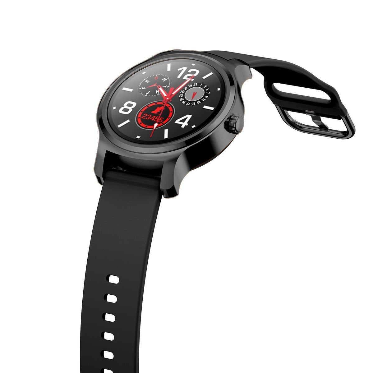 SMA-R2 Smart Watch Round Touch Screen Silicone Band IP67
