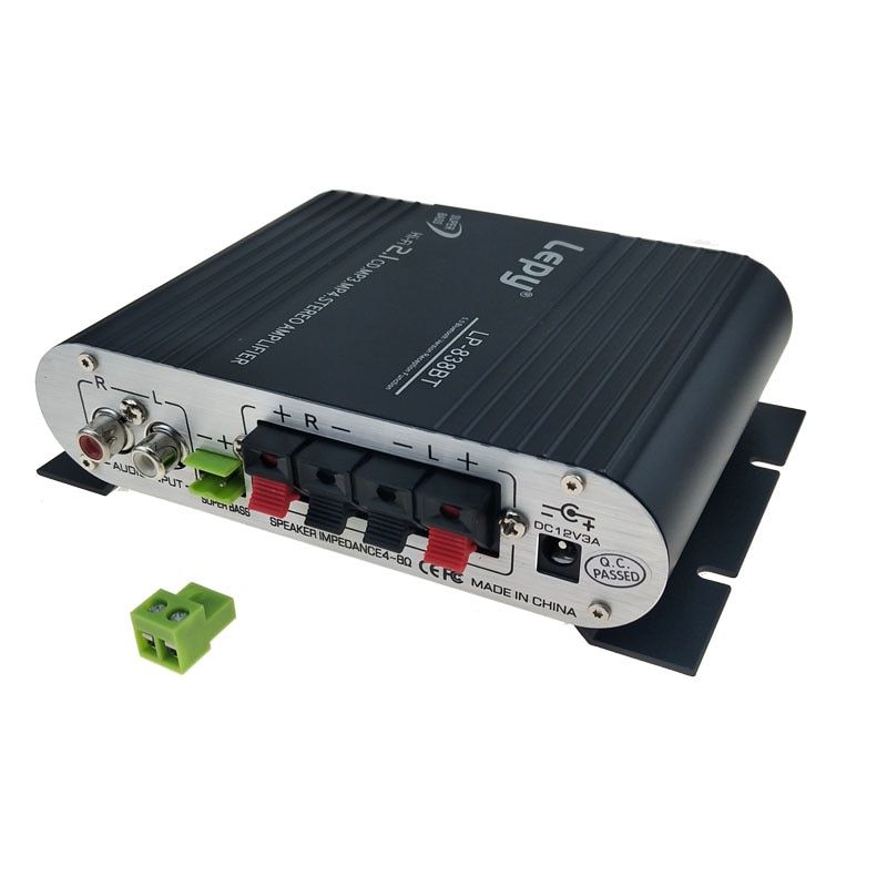 Lepy LP-838 Bluetooth 5.0 Power Amplifier 2.1 3 Channel Super BAudio Sound Amplificador With 12V3A Power And AUX Cable