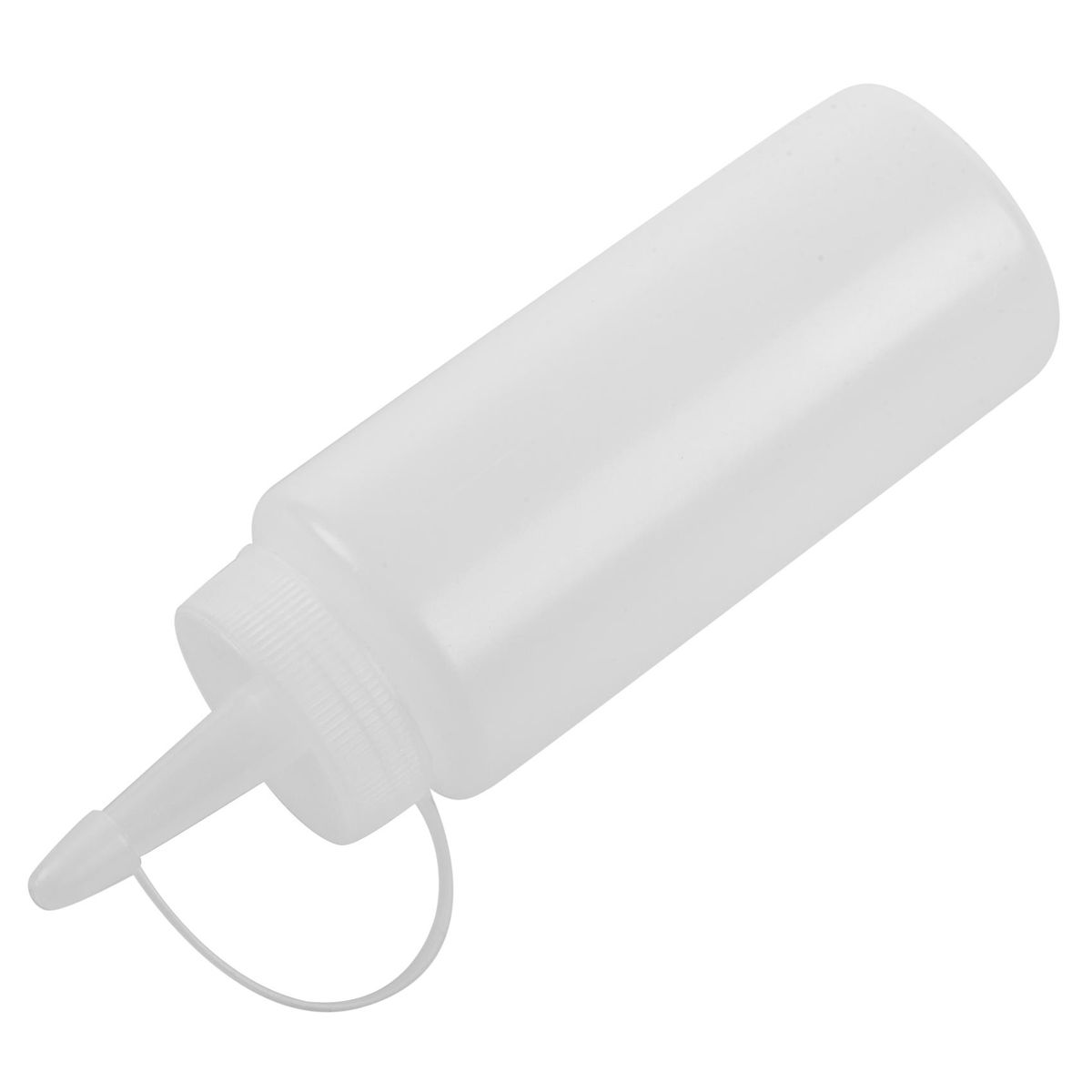 Plastic Squeeze Bottle Condiment Dispenser Ketchup Mustard Sauce Clear White 6Oz