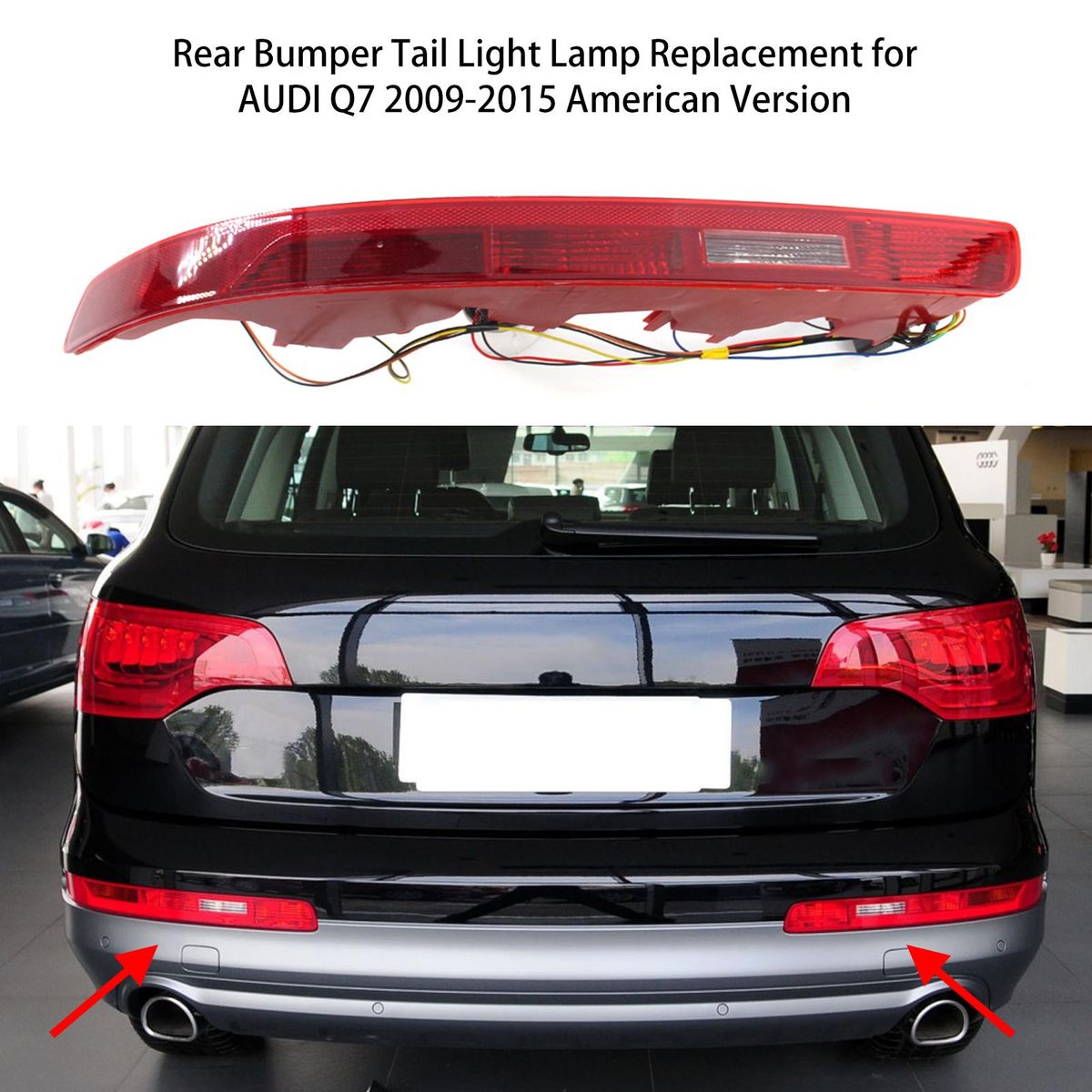 Rear Bumper Tail Light Lamp Right Replacement for AUDI Q7 2009-2015 American Version OEM 4L0 945 096 A