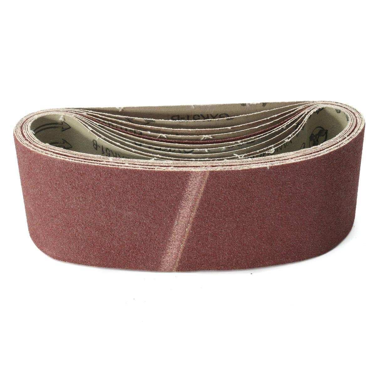 10 Peck 3" X 21" 80Grit Grinding Sanding Belt Alumina Oxide Sharpening