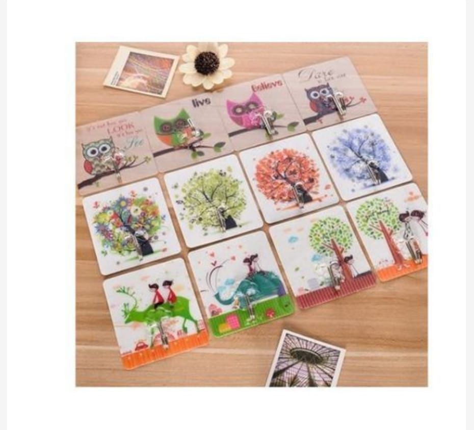 CHARACTER STICKERS ADHESIVE WALL HOOK