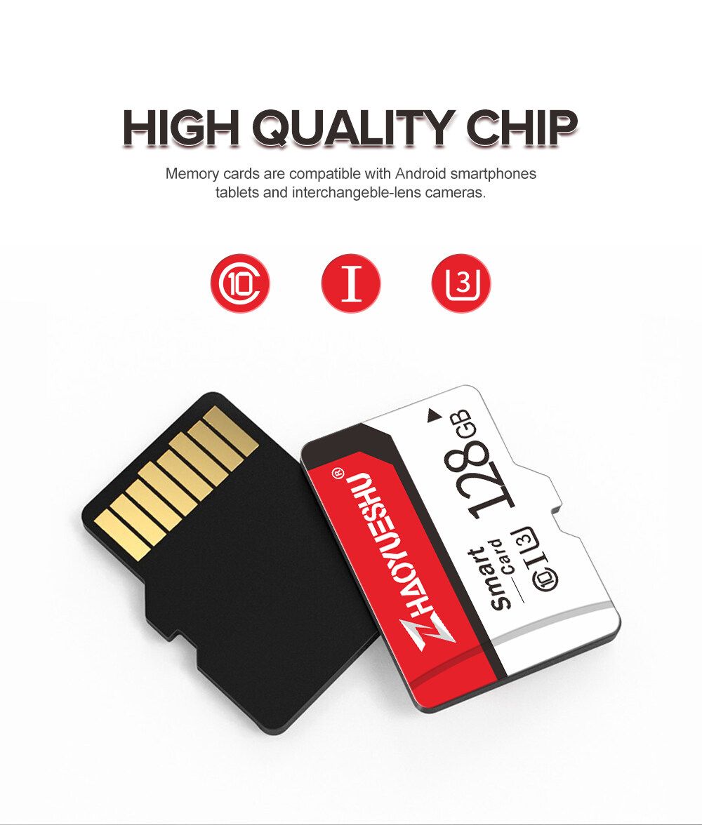 Haoyueshu 16GB 32GB 64GB Class 10 C10 High Speed TF Memory Card For Smart Phones Tablet Car DVR Speaker 128GB