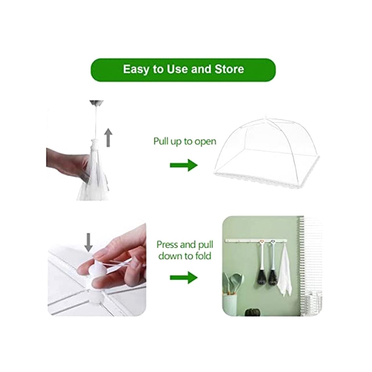 8Pcs 17 inch Pop-Up Outside Picnic Mesh Food