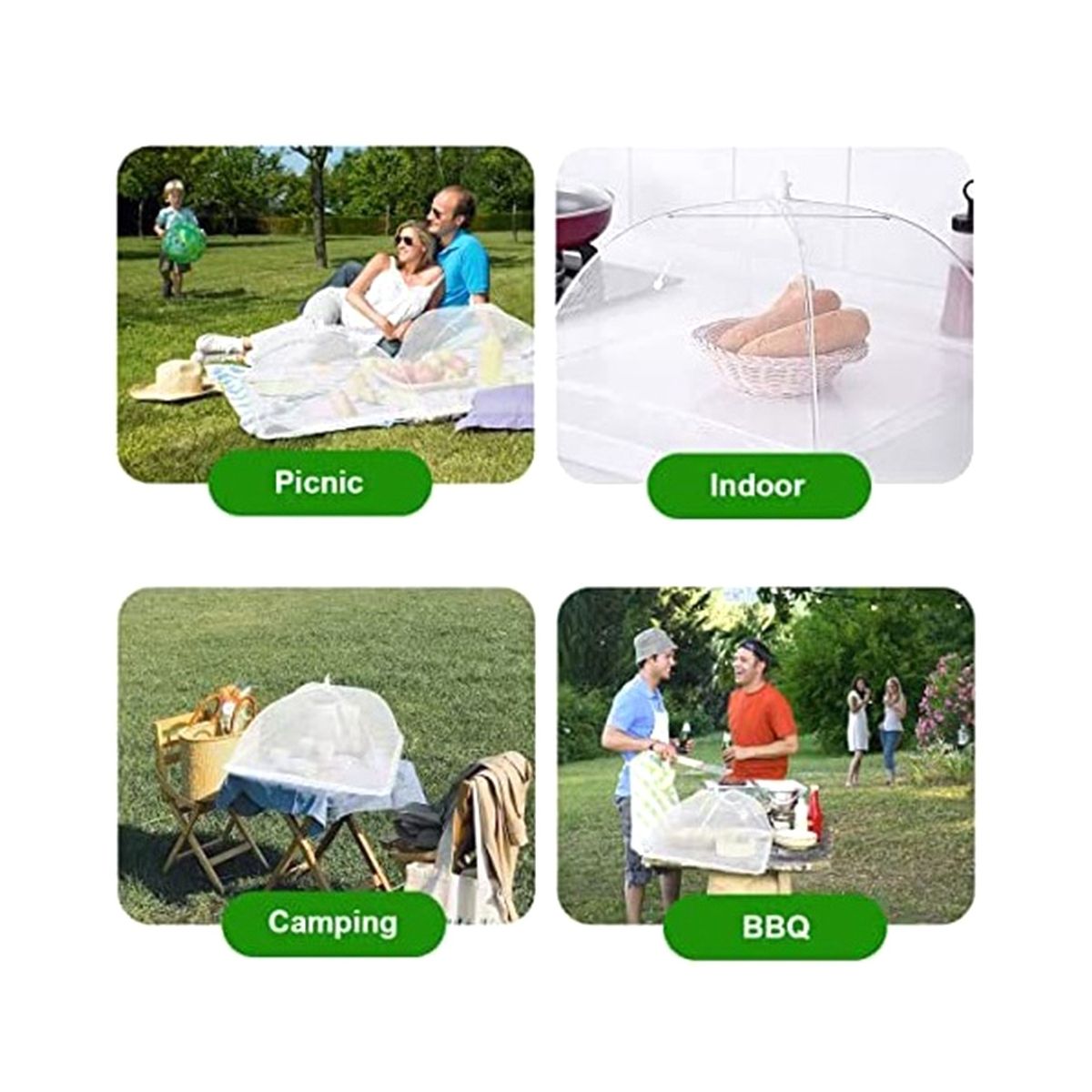 8Pcs 17 inch Pop-Up Outside Picnic Mesh Food