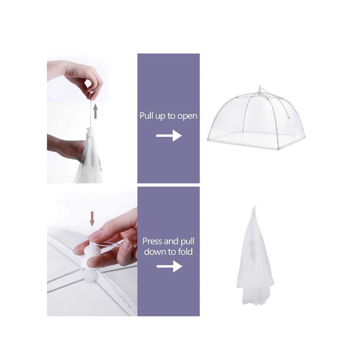 8Pcs 17 inch Pop-Up Outside Picnic Mesh Food