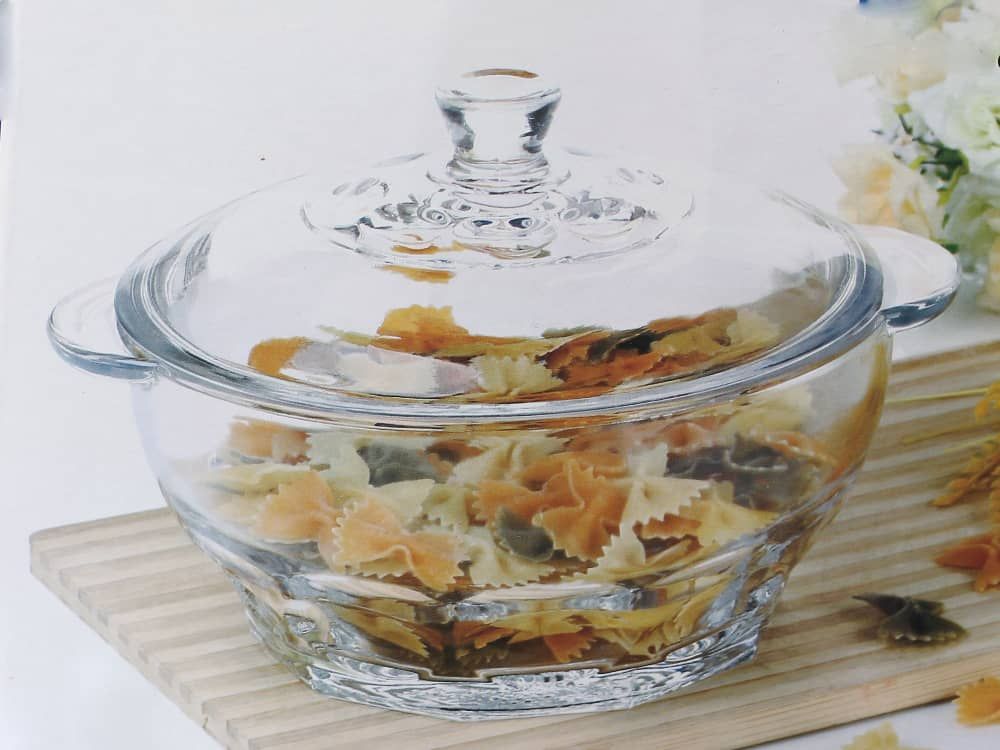 Glass Casserole Bowl    2 Set