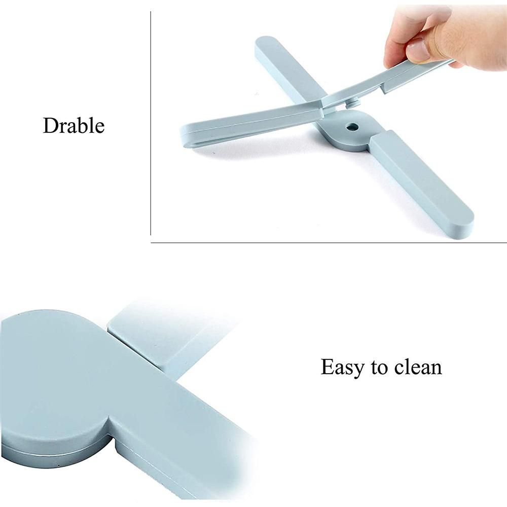 4 Pieces Trivet Foldable for Hot Pans, Silicone Coasters,