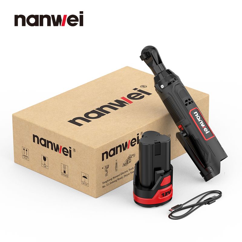 Type-c Interface Lithium Battery 12V Mini Ratchet Wrench Black, Compact And Convenient