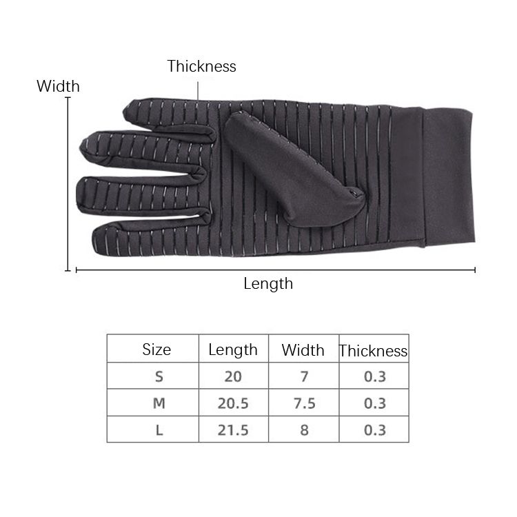 Copper Fiber Pressure Gloves, Size: M