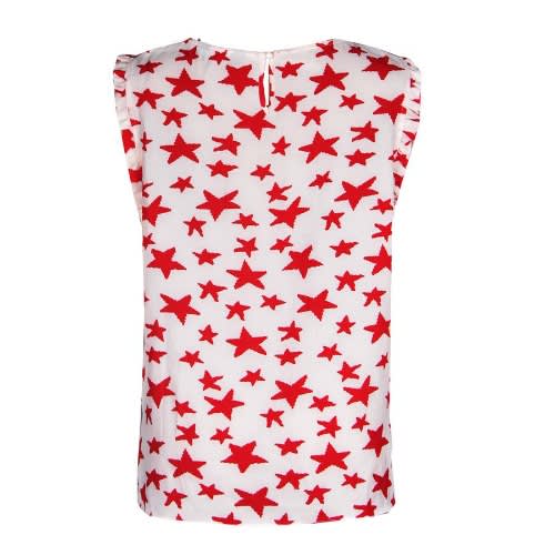 Ladies Sleeveless Top - Red & White