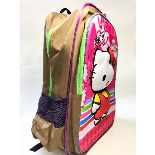 Embossed Hello Kitty School Bag For Kids