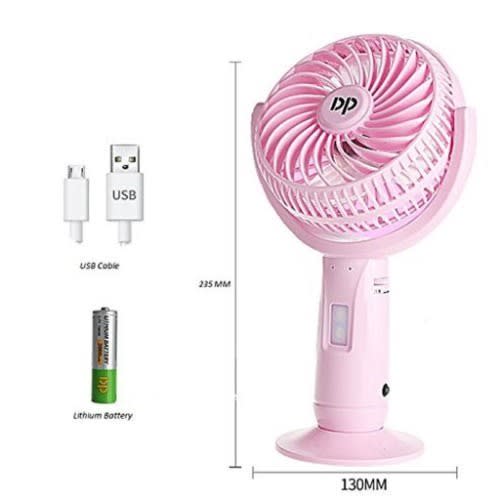 Usb Rechargeable Fan And Led Light - Dp-7606