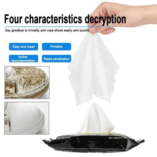 Disposable Shoe Shine Quick Wipes For Cleaning Shoe Stains And Dust- 12 Pieces