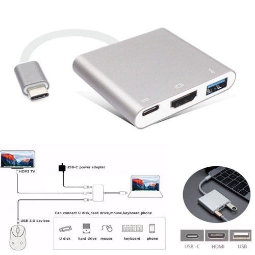 USB Type C To HDMI, USB 3.0, Type C Adapter